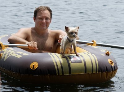 At the lake with Dan