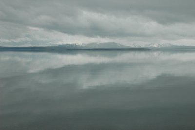 Yellowstone Lake Under Clouds