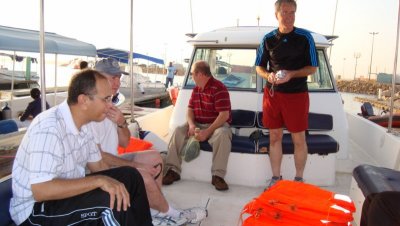 Preparing for snorkeling on the Red Sea