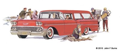 1958 Chevrolet Yeoman 6cyl 2dr Rio Red