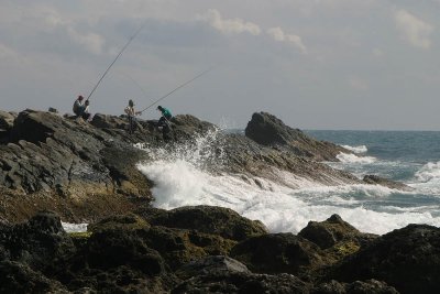 Fishermen at Siaoyeliou National Reserve