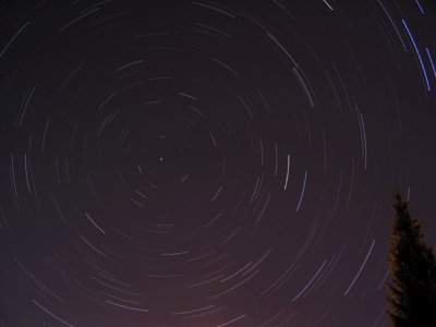 Stars around Polaris - Backyard for 64 minutes