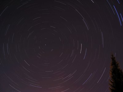 Stars around Polaris - Backyard for 64 minutes