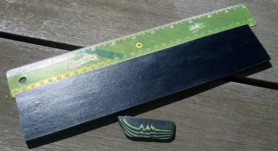 #142 Black Textile & UV reactive Green Paper