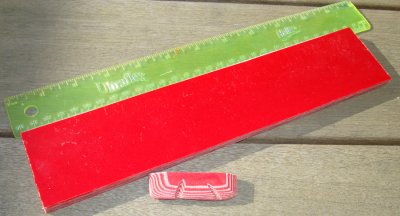 #175 Red Paper & White Canvas