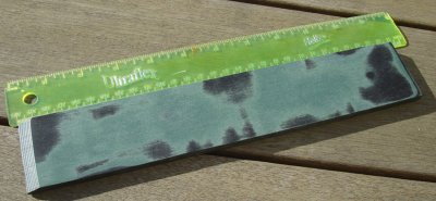#177 Green Paper & Black Textile