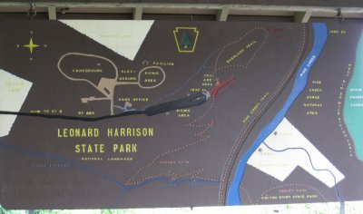 1765 map of Leonard Harrison State Park