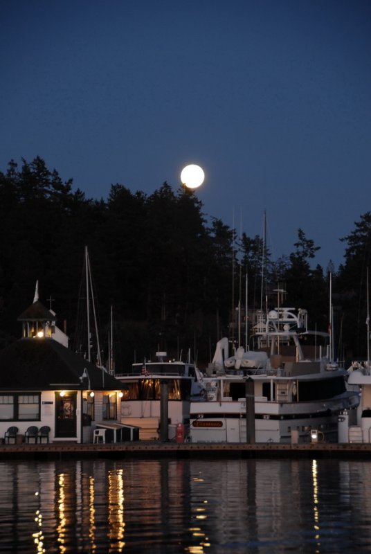Moon at Roche Harbor