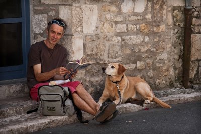 A man and his dog