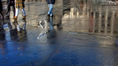 11 Mar... Reflections in a wet pavement