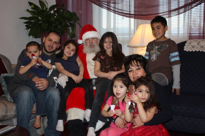 Group picture with Santa
