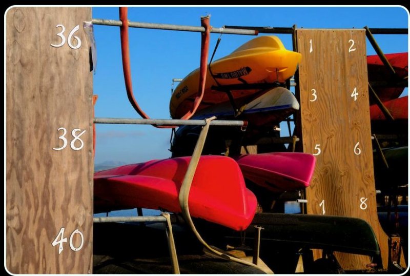 Stacked Kayaks, Tomales Bay