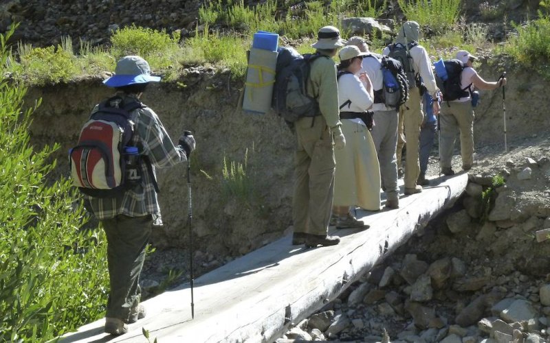 We made our first stream crossing.