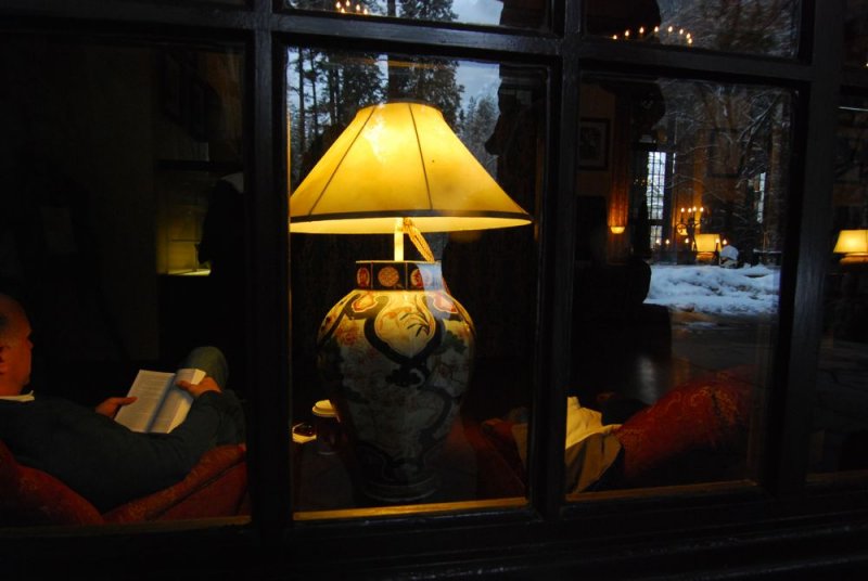 Peeking into the Grand Sitting Room at the Ahwahnee Hotel