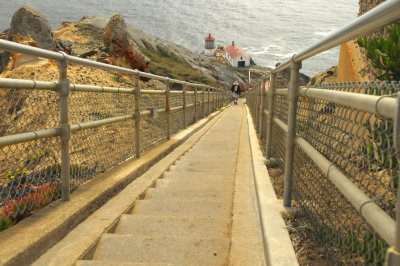 Ken Rockwell on the 308 Steps of the Pt. Reyes Lighthouse