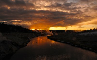 Dawn Over the Firehole River