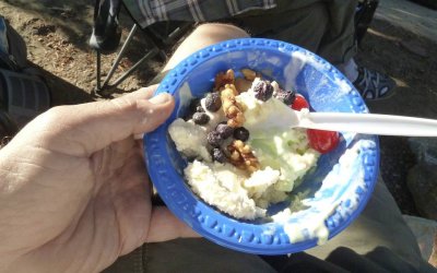 Ice cream with toppings were a fitting reward for our long hike.