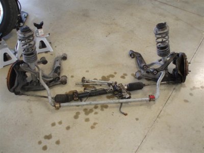 stripping the suspension from the subframe