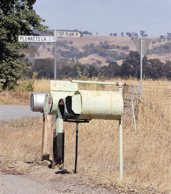 Roadside mail boxes - down the road a bit.