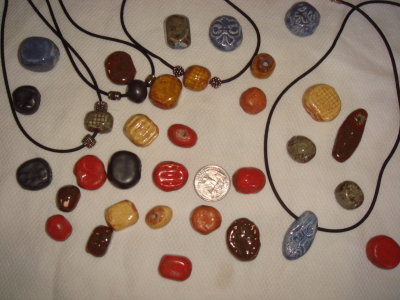 Ceramic Beads (and a couple necklaces :-)