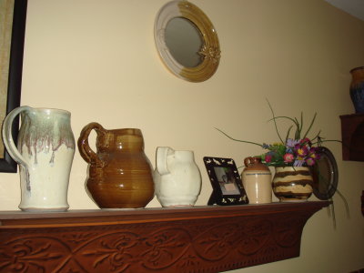 Kitchen Wall with various pottery objects