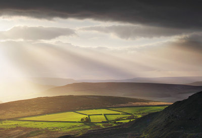 Crepuscular Rays over the Peak District
