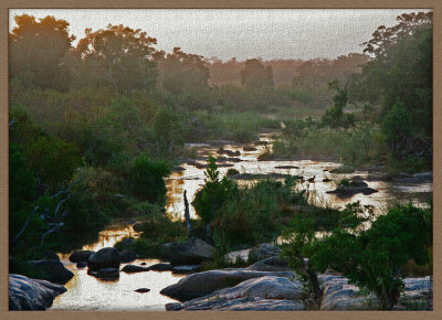 Early Morning Misty River [textured] (0577)