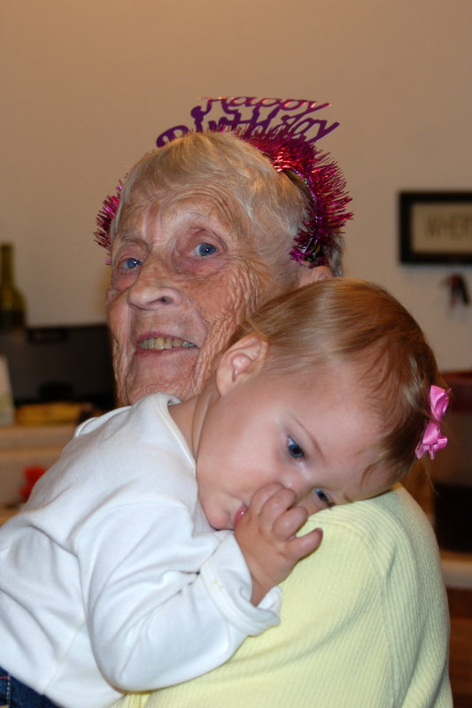 Avery loving on Nanny
