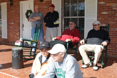 Watching the putt off between teams