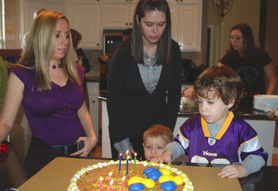 Carter getting ready to blow out the candles
