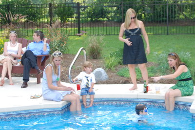 Cooling off by the pool