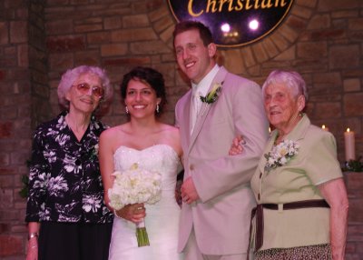 The grandmothers with the newlyweds