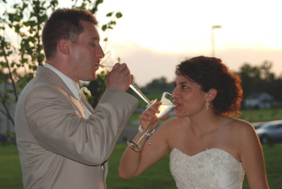 A toast to the newlyweds