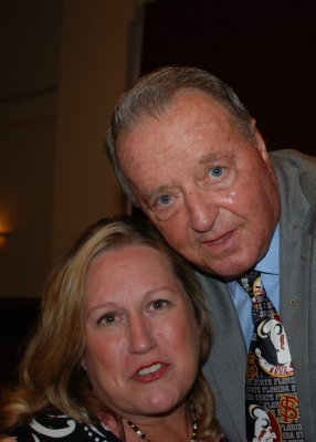 Me and Coach Bobby Bowden...of course, I was mid-sentence when Mike snapped this picture!