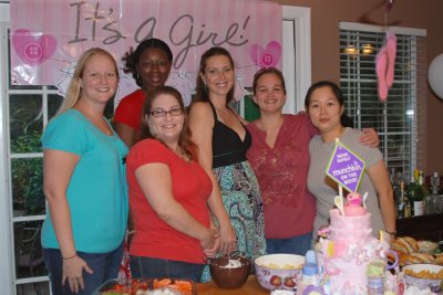 Gwen's hospital coworkers - Karen, Tawanna, Kim, Gwen, Christina, and Yawen