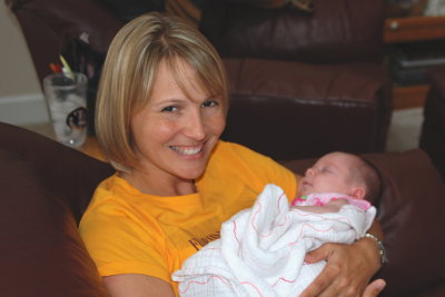 Aunt Angie holding Addy