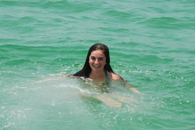 Carlee in the Emerald sea