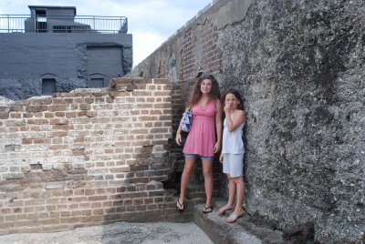 What remains of the original wall at Fort Sumter
