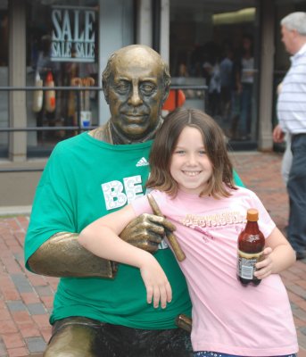 Paige with Coach Red Auerbach