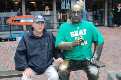 Mike with Coach Red Auerbach