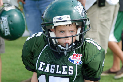 Carter's first tackle football game