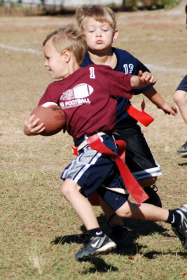 Brooks making a run for a TD