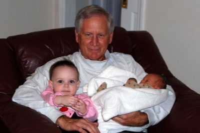 Papa with his two youngest grandchildren