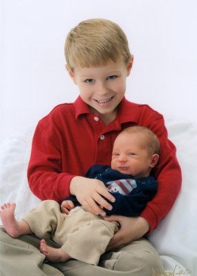 Brooks (5.8 yrs) and Brady (10 days old)
