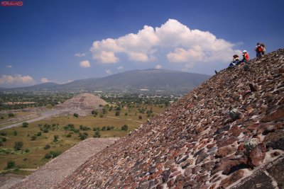 View on Moon Piramid from the Sun Pyramid /Teotihuacan