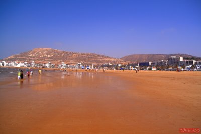 The wide beach of Agadir / Morocco