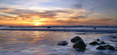Sunset Surf at Widemouth Bay