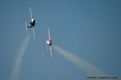 Snowbirds passing close