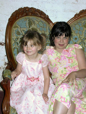 Lollie & Addie waiting for the ceremony.