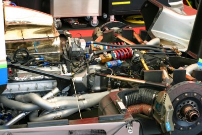 Corsa Zytek hybrid engine bay